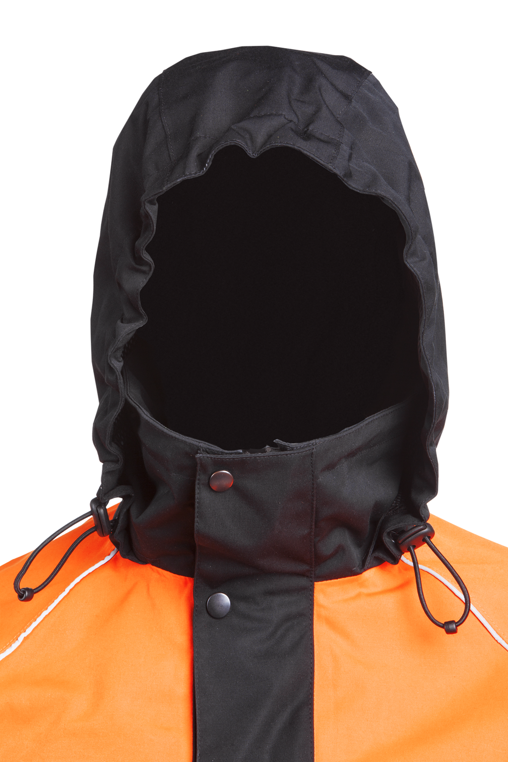 Straight collar with drawstring